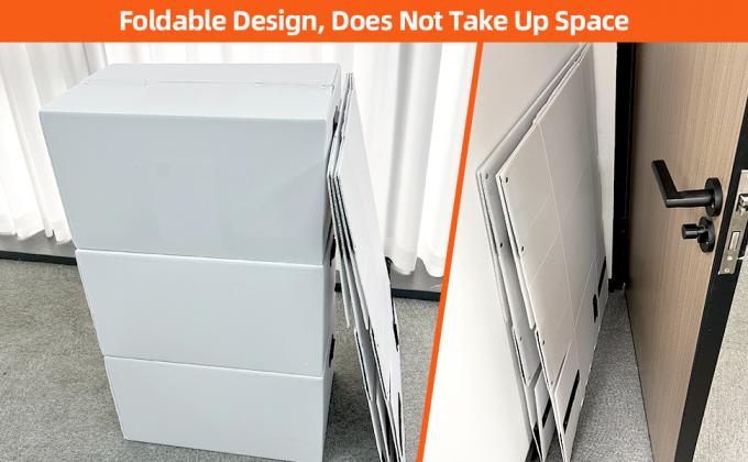 Plastic Storage Bins With Lids Containers Collapsible Moving Boxes With Handles Stackable Storage Bins,Double-Layer Hollow Shock-Absorbing Material,White 4