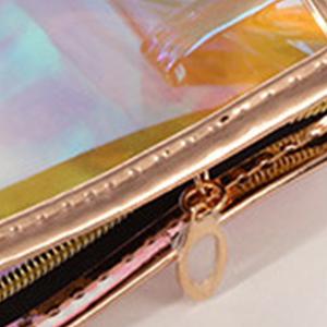 Holographic Makeup Bag Holographic Iridescent Cosmetic Bags With Zipper Travel Iridescent Makeup Bags Portable Holographic Bag Iridescent Holographic Bag For Makeup Tools Organizer 1