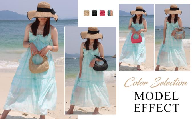 borsa a frizione, borsa a portata di mano, borsa a mano, borsa a maniglia, borsa portatile con paglia, trucco di paglia, borsa da bagno, borsa da lavaggio 3