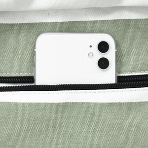 Sacchetto di cotone, sacchetto di tela, sacchetto a mano, sacchetto di stoccaggio blu e bianco per esterni, sacchetto portatile per la spiaggia ad assorbimento veloce, sacchetto di viaggio ingrandito 2