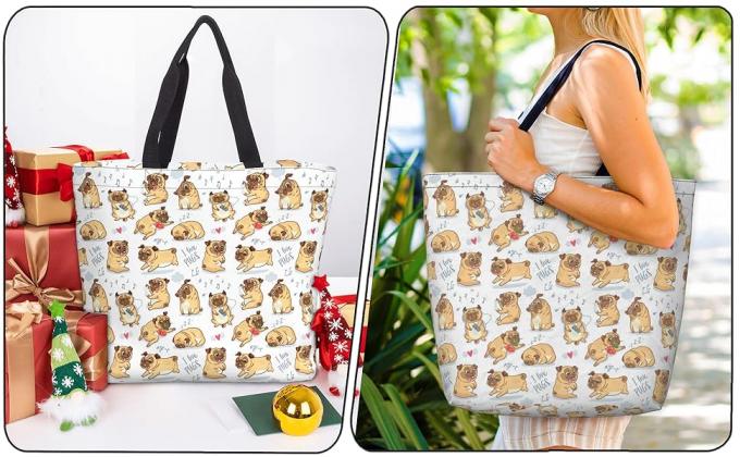 New Fashion Canvas Beach Bag Donna Borsa da spalla Borsa da spalla di grande capacità Acquisto di borsa da spalla 3