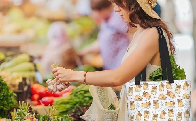 New Fashion Canvas Beach Bag Donna Borsa da spalla Borsa da spalla di grande capacità Acquisto di borsa da spalla 4