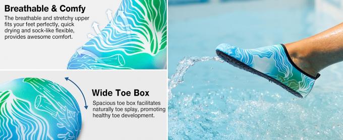 Summer Water Shoes Aqua Beach Shoes Sea Swimming Shoes Beach socks, snorkeling shoe covers, universal equipment for swimming and diving socks, snorkeling and swimming sock covers, non-slip (Lycra) 2