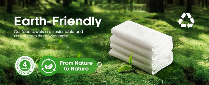 Disposable Face Towels, Biodegradable Facial Cleansing Towels, Ultra Soft & Thick Cloth For Sensitive Skin, Makeup Remover Dry Wipes, Lint-Free Towelettes For Cleansing 0