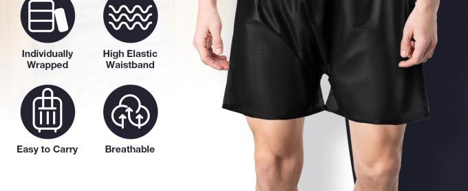 Disposable Men Boxer Shorts, Non Woven Male Underwear Patient for Travel Massage Individually Wrapped Individually Packing Of Disposable SPA Salon Male Short Pants Boxer Natural Massage Boxer Shorts 0