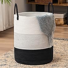 Woven Rope Laundry Hamper Basket, Tall Luandry Basket, Baby Nursery Hamper For Blanket Storage, Clothes Hamper For Laundry In Bedroom-Large-(CUSTOMIZED COLOR, 58L, 72L) 6