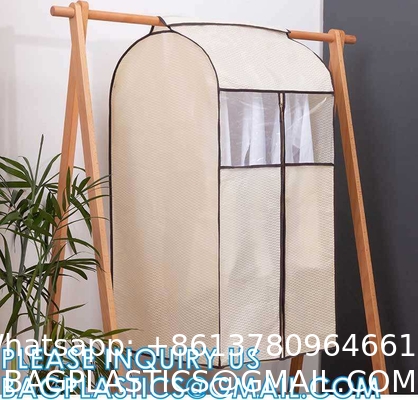 Large Capacity Dustproof Clothing Closet Organizer Custom Suit Garment Cover Bags Custom Logo