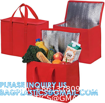 Insulated Pizza Delivery Bag Moisture Free For Catering Food Delivery, Restaurant, Cookouts Red picnic Bags