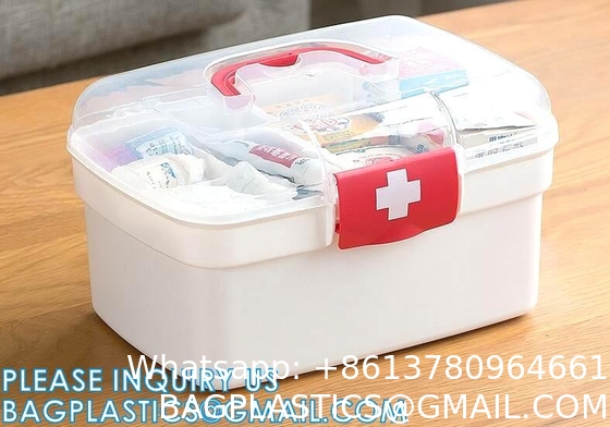 First Aid Kit Storage Containers Medicine Box Organizer, Cabinet, Medicine Supplies Bin, Emergency Tool Set