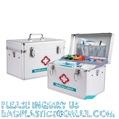 First Aid Kit Storage Containers Medicine Box Organizer, Cabinet, Medicine Supplies Bin, Emergency Tool Set