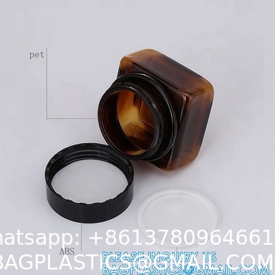 1oz 2oz 30ml 50ml 100ml Custom Refillable Amber Face Cream Container Cosmetic Plastic Glass Jar With Lid