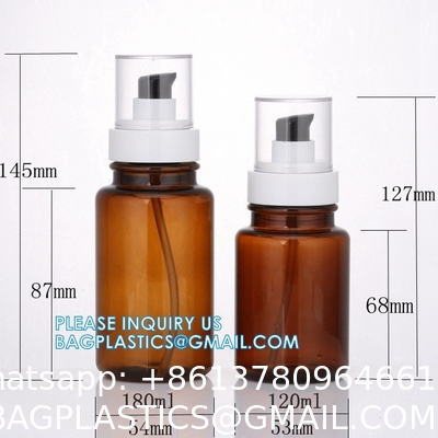 Serum Bottles, Fast Delivery Of 30ml 40ml Light Grey PET Plastic Bottle With Spray Pump, Dispenser In Stock