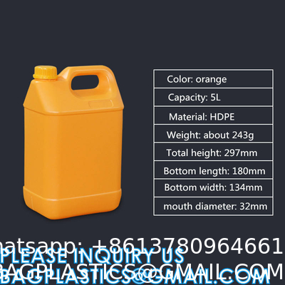 1L 2L 2.5L 3L 4L 5L 6L 10L Plastic Barrel Jerry Can For Oil Chemical Water Storage Chemical Jug Container