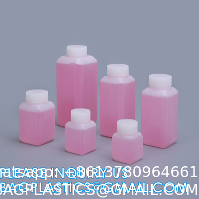 Square Chemical Plastic Biochemistry Medical Reagent Bottle 30ml 50ml 60ml 150ml 500ml 1000ml Custom Capacity