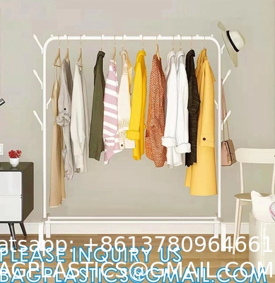Clothes Rack, Garment Rack, Clothing Rack for Hanging Clothes, Drying Rack Hanger, Steel Frame, Mesh Storage Shelf