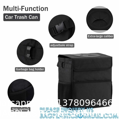 Car Trash Bags, Garbage Bag Hanging Detachable Bag for Car Trash Bag Hanging Back Seat Car Bag for Outdoor