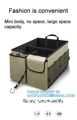 Trunk Organizer Foldable Car Storage Boxes Car Storage Bag, Organizer Multi-Compartment Collapsible Trunk storage