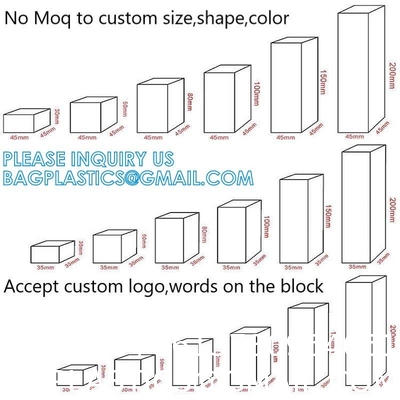 Clear Polished Acrylic Cube Cylinder, Square Display Block, Jewelry Display Holder Base Stands, Crafts Closet Show