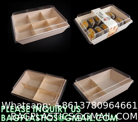 Bakery Boxes, Craft Paper Box, Disposable Paper Food Packaging Take Away Window Fruit Sushi Salad Paper Boxes With Logo