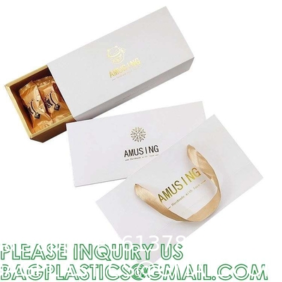 Rectangle Drawer Kraft Boxes Small Cardboard Present Packaging Boxes For Party Favor Treats, Candy And Jewelry Crafts