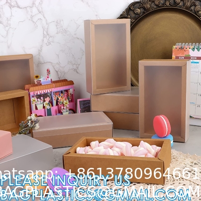 Rectangle Drawer Kraft Boxes Small Cardboard Present Packaging Boxes For Party Favor Treats, Candy And Jewelry Crafts