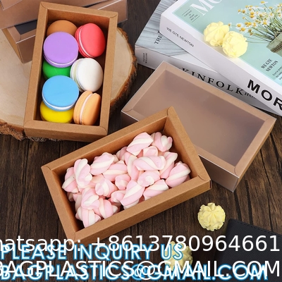 Rectangle Drawer Kraft Boxes Small Cardboard Present Packaging Boxes For Party Favor Treats, Candy And Jewelry Crafts