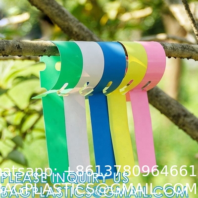Tree Tags Plastic Plant Labels Wrap, Plant Tags Nursery Tags, Plant Identification Stakes, Garden Tags, Multicolors