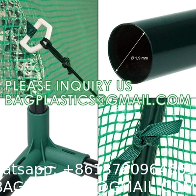 Portable Plant GreenHouse Zippered Door Windows, Galvanized Steel Hoops, Glass Greenhouse, Polycarbonate Greenhouse