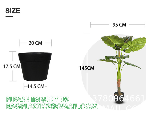 Artificial Plants 15 Inch Artificial Dripping Guanyin Tree Faux Plants Décor Indoor Outdoor,Fake Plastic Plants