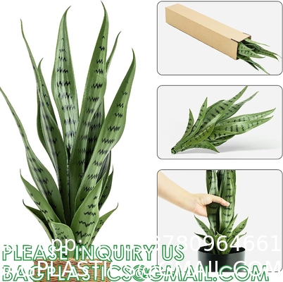 Artificial Snake Plant 26 inches Fake Sansevieria Artificial Potted Plants for Indoor and Outdoor, Home, Office