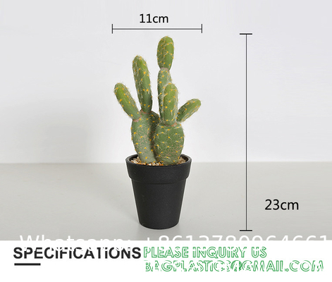 Pear Cactus Artificial Cactus Fake Big Cacti Pick Tall Faux Bunny Ear Plants for Home Garden Office Store Decor