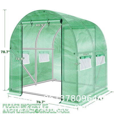 Heavy-Duty Poly Balcony Large Walk In Tunnel Plastic Greenhouse Tent For Winter Indoor Garden Winter PVC Mini