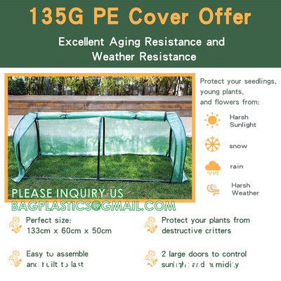 Heavy-Duty Poly Balcony Large Walk In Tunnel Plastic Greenhouse Tent For Winter Indoor Garden Winter PVC Mini