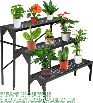 Metal Plant Stand Garden Display Shelf Flower Pot Holder Storage Organizer Rack Indoor Home Outdoor Patio Balcony