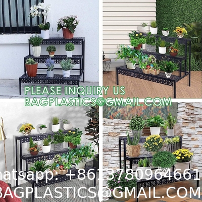 Metal Plant Stand Garden Display Shelf Flower Pot Holder Storage Organizer Rack Indoor Home Outdoor Patio Balcony