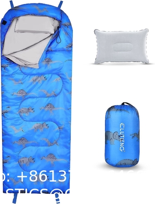 Outdoor Camping Children Sleeping Bag, Fit Boys and Girls 4 Season Comfortable Compact Sleeping Bag Mummy Camping