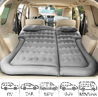 SUV Mattress Camping Bed Cushion Pillow - Inflatable Thickened Car Air Bed with Pump Portable Sleeping Pad Mattr