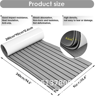 Flooring EVA Foam Decking Sheet, Faux Teak Decking Mat for Boat Yacht Marine Floor Carpet/Swimming Pool Flooring