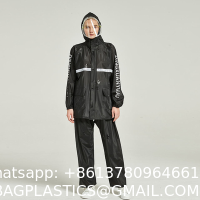 Long Raincoat, Men Rainwear, Motorcycle Riding Recycle Non-disposable Durable Rain Gear Ponchos Raincoats, thick suit