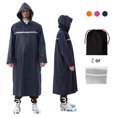 Long Raincoat, Men Rainwear, Motorcycle Riding Recycle Non-disposable Durable Rain Gear Ponchos Raincoats, thick suit
