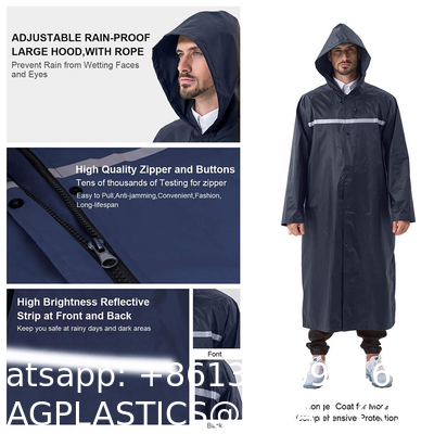 Long Raincoat, Men Rainwear, Motorcycle Riding Recycle Non-disposable Durable Rain Gear Ponchos Raincoats, thick suit