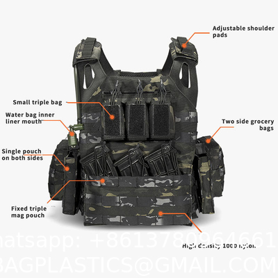 Outdoor Sports Training Men'S Heavy Duty 600d Camouflage Molle Board Vest Tactical Vest