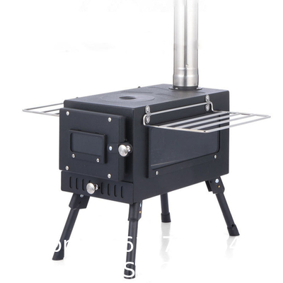 Titanium Tent Wood Stove Oven Folding Portable Log Winter Camping Foldable Ultra Light Hiking Cooking Bbq Chimney