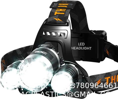 Rechargeable Headlamp, 8 LED 18000 Lumen Bright Headlamp with Red Light, IPX4 Waterproof USB Headlight, Head Lamp