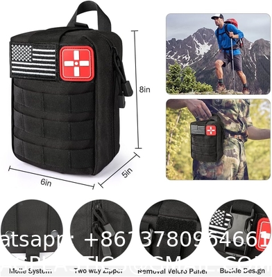 Emergency Survival Kit, First Aid Kit Professional Survival Gear Tool with IFAK Molle System Compatible Bag, Gift
