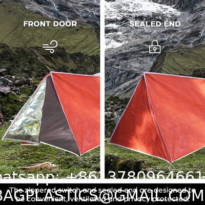 Emergency Tent, 2 Person Tube Tent Survival Shelter Paracord, Stakes, Whistle Ultralight Survival Tent Emergency
