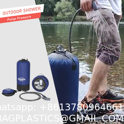 Outdoors Camping Hiking Pressure Shower Hiking Gear Portable Shower Bag, Travel Shower, Pump Pressure Inflatable