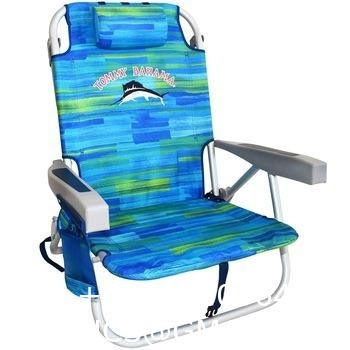 Lawn Beach Chair, Portable Aluminum Dual-Purpose 5-Position Adjustable Durable Folding Beach Chair