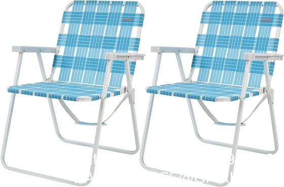 Lawn Beach Chair, Portable Aluminum Dual-Purpose 5-Position Adjustable Durable Folding Beach Chair
