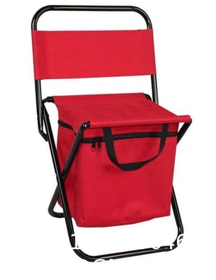 Folding Stool Backpack Insulated Cooler Bag, Collapsible Camping Hunting Fishing Multifunction Chair Front Pocket